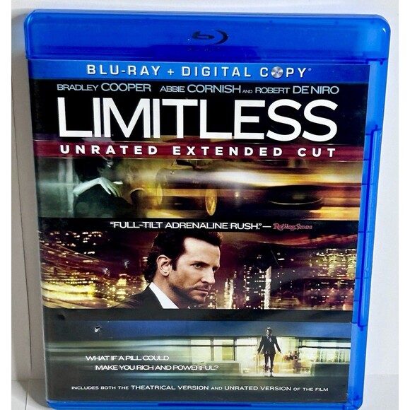 Limitless Unrated Extended Cut, Blu-ray.  Pre-Owned. Digital Copy Not Included. - Picture 1 of 3